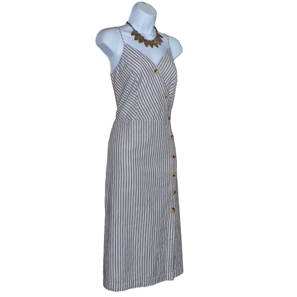 NWOT Maurices Stripe Button Front Wrap Dress - Picture 3 of 8